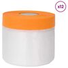 vidaXL Telo per polvere con nastro adesivo 12 pz Trasparente HDPE