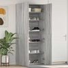 vidaXL Mobile per scarpe Grigio 80 x 35.5 x 180 cm Legno multistrato