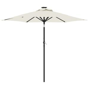 vidaXL Ombrellone Giardino con Palo in Acciaio Bianco 225x225x212 cm