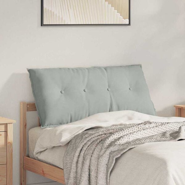 vidaXL Cuscino per Schiena Grigio chiaro 100 x 50 cm Tessuto in Cords