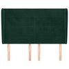 vidaXL Testiera ad Orecchio Verde Scuro 147x23x118/128cm in Velluto
