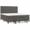 vidaXL Giroletto a Molle con Materasso Grigio Scuro 180x200 cm Velluto