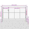 vidaXL Cancello per Giardino in Acciaio 350x150 cm Argento