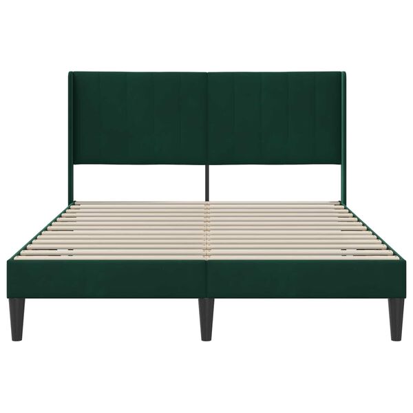 vidaXL Struttura del letto Verde Scuro 120 x 190 cm Velluto