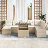 vidaXL Set Divano da Giardino con cuscino 9 pcs Beige e Crema