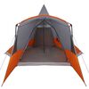 vidaXL Tenda Teepee con tetto Grigio e arancione 720 x 465 x 295 cm