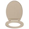 vidaXL Copriwater Chiusura Ammortizzata e Sgancio Rapido Beige Ovale