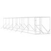 vidaXL Cuccia per Cani da Esterno Argento 2x14x2 m Acciaio Zincato