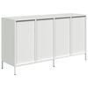 vidaXL Credenza Bianca 135x39x73,5 cm in Acciaio Laminato a Freddo