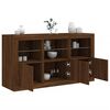 vidaXL Credenza con Luci LED Rovere Marrone 123x37x67 cm