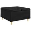 vidaXL Pouf con Storage Nero 80 x 80 x 45 cm Pelle sintetica