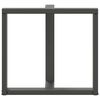 vidaXL Gambe per tavolo da pranzo a forma di T 2 pz Antracite 80x35x(72-73) cm Acciaio