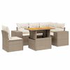 vidaXL Set Divano da Giardino 6 pz con Cuscini Beige in Polyrattan