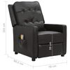vidaXL Poltrona Alzapersona Massaggiante Nera in Similpelle Lucida