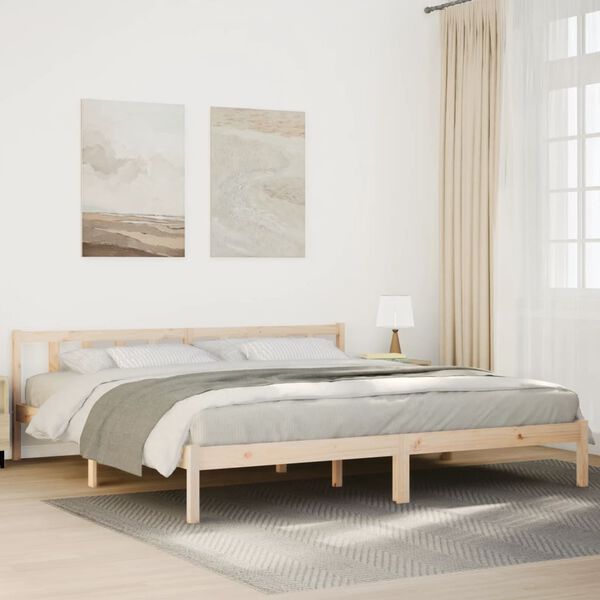 vidaXL Letto Extra Lungo senza Materasso 200x220 cm in Legno di Pino