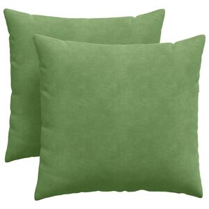 vidaXL Cuscini da Divano 2 pcs Verde chiaro 45 x 45 cm
