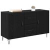 vidaXL Credenza Rovere Nero 100 x 36 x 60 cm Legno multistrato