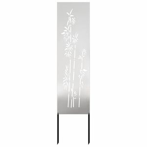 vidaXL Schermo per privacy in giardino Floreale Argento 32 x 140 cm