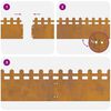 vidaXL Bordure per prato 10 pcs Ruggine 103 x 0,05 x 22 cm