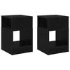vidaXL Tavolino 2 pz Rovere Nero 30,5 x 30 x 45 cm