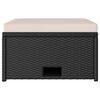 vidaXL Set Divani da Giardino 4 pz con Cuscini in Polyrattan Nero