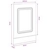 vidaXL Pannello Lavastoviglie Kalmar Bianco 45x1,5x67 cm in Truciolato