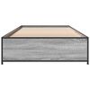 vidaXL Giroletto Grigio Sonoma 100x200 cm Legno Multistrato e Metallo