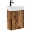 vidaXL Mobile bagno con rubinetto Legno antico 45,5 x 22,5 x 84 cm