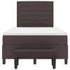 vidaXL Letto a molle con materasso Marrone Scuro 120 x 200 cm Tessuto