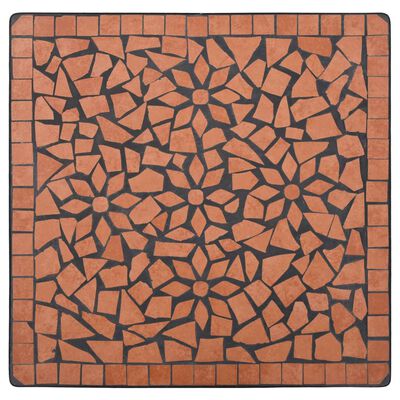 vidaXL Set Bistrò 3 pz con Mosaico in Ceramica Terracotta