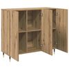 vidaXL Credenza Rovere artigianale 90 x 34 x 80 cm Legno multistrato