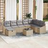 vidaXL Set di divani con cuscino 8 pcs polyrattan
