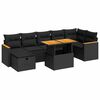 vidaXL Set Divani da Giardino 5 pz con Cuscini in Polyrattan Nero