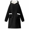 vidaXL Felpa coperta Nero L Pile e Flanella