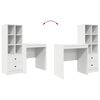 vidaXL Scrivania con cassetto 2 pcs Bianco