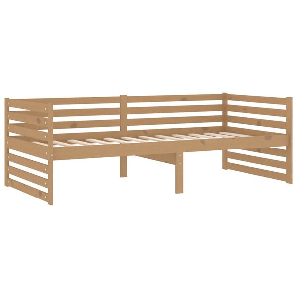 vidaXL Divano Letto con Cassetti 90x200 cm Ambra Legno Legno di Pino