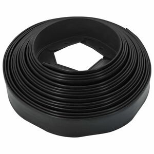 vidaXL Bordure per prato Nero 2000 x 4 x 5 cm Plastica