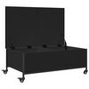 vidaXL Tavolino Salotto con Ruote Nero 91x55x34 cm Legno Multistrato