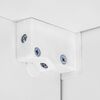 vidaXL Set Parete Attrezzata Porta TV con Luci LED 8 pz Bianco Lucido