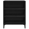 vidaXL Credenza Rovere Nero 57 x 35 x 70 cm Legno multistrato