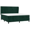 vidaXL Giroletto a Molle con Materasso Verde Scuro 180x200 cm Velluto