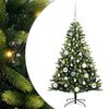 vidaXL Albero di Natale Artificiale Pieghevole 150 LED Verde 120 cm