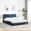 vidaXL Letto con Materasso Blu 160x200 cm in Tessuto