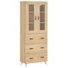 vidaXL Credenza Rovere Sonoma 69,5x34x180 cm in Legno Multistrato