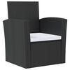 vidaXL Set Divani da Giardino 16 pz con Cuscini in Polyrattan Nero