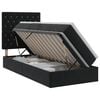 vidaXL Letto con contenitore e materasso Nero 90 x 200 cm Velluto