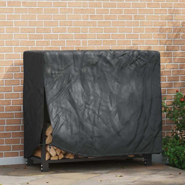 vidaXL Copertura per portalegna Nero 61 x 122 x 106 cm Tessuto
