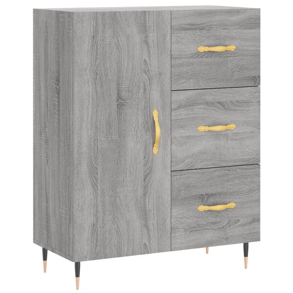vidaXL Credenza Grigio Sonoma 69,5x34x90 cm in Legno Multistrato
