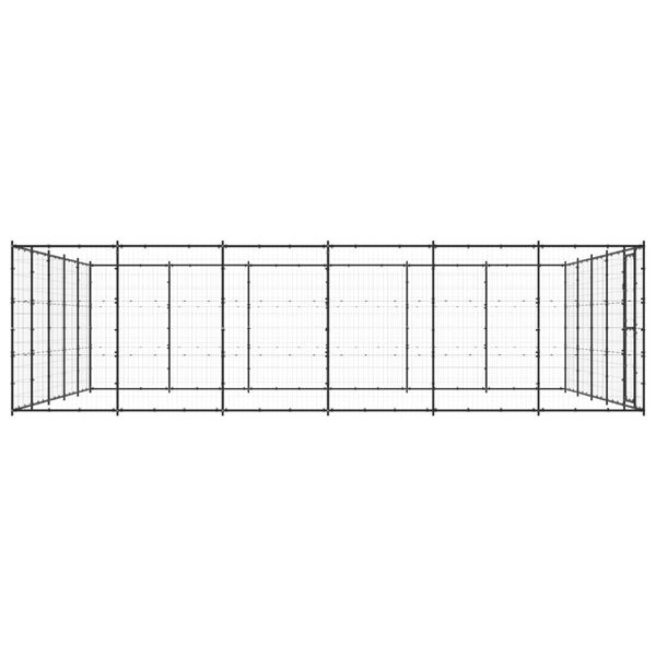 vidaXL Gabbia per Cani da Esterno in Acciaio 36,3 m&sup2;