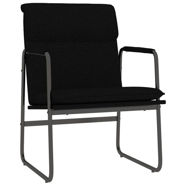 vidaXL Sedia Lounge Nera 55x64x80 cm in Tessuto